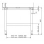 Mesa mural snack 100 x 60 x 60 cm.