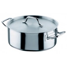 Cacerola Industrial baja Profesional 19 L con tapa