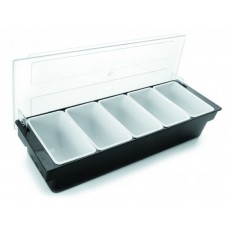 Contenedor 5 Condimentos coctelería con Tapa