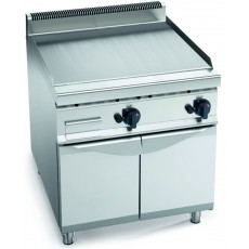 Fry Top 80 cm liscia con mobili e porte