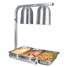 Infrared heating lamp table