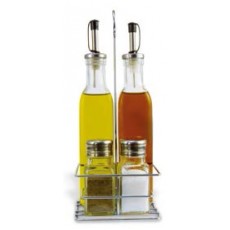 Aceto di Cristallo 4 Pezzi con Stand