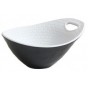 Bowl Perpignan 15 x 12 x 7 cm. Negro-Blanco