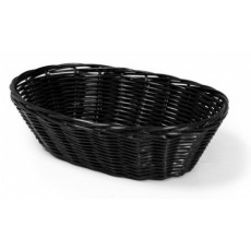 Black Oval Bread Basket 23 cm