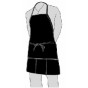 Delantal Peto Monedero Negro