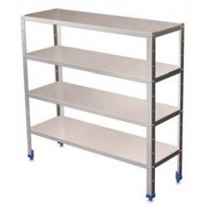 Shelf 175 x 40 x 140 cm 4 shelves Stainless steel