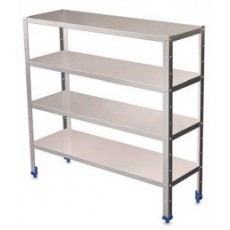 Rayon 175 x 50 x 100 cm 4 étagères Acier inoxydable